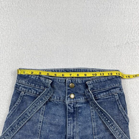 Abercrombie & Fitch Jeans Womens 29/8 Blue Denim Ultra High Rise Straight Belted - Picture 9 of 13